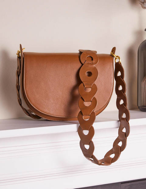 Sac à bandoulière avec détail maillon Femme Boden, TAN