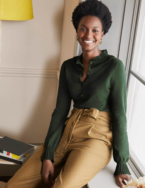 Frederica Pointelle Cardigan - Midnight Garden | Boden UK