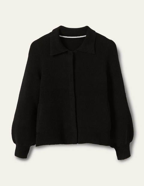 Knitted Bomber Jacket - Black | Boden US