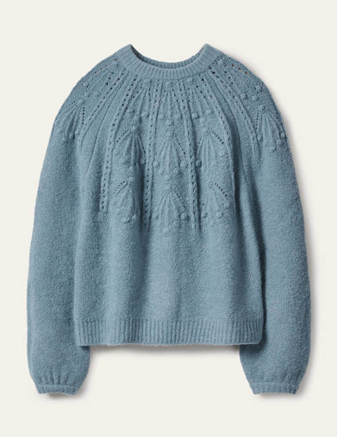 Relaxed Cable Sweater - Airforce