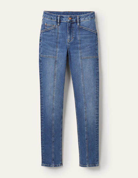 Seam Detail Skinny Jeans - Light Vintage