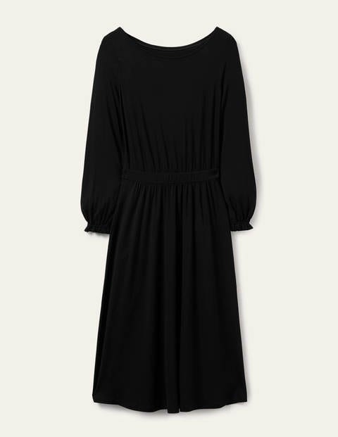 Evelyn Jersey Midi Dress - Black | Boden UK