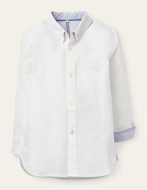 Mini Boden Kids' Oxford Shirt White Oxford Boys Boden