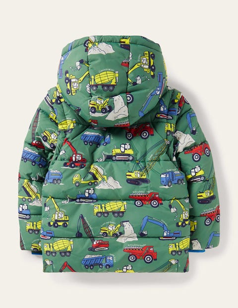 Cosy 2-in-1 Padded Jacket - Rosemary Green Vehicles | Boden US