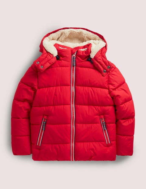 Red Waterproof Puffer Jacket - Rockabilly Red | Boden US