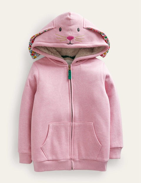 Shaggy-Lined Animal Hoodie Garçon Boden, PIN