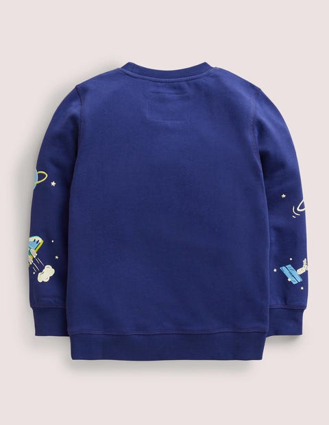 Glowing Space Sweatshirt - School Navy 