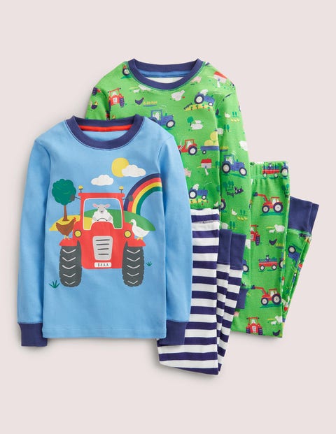 Snug Twin Pack Logo Pyjamas - Iguana Farm | Boden US