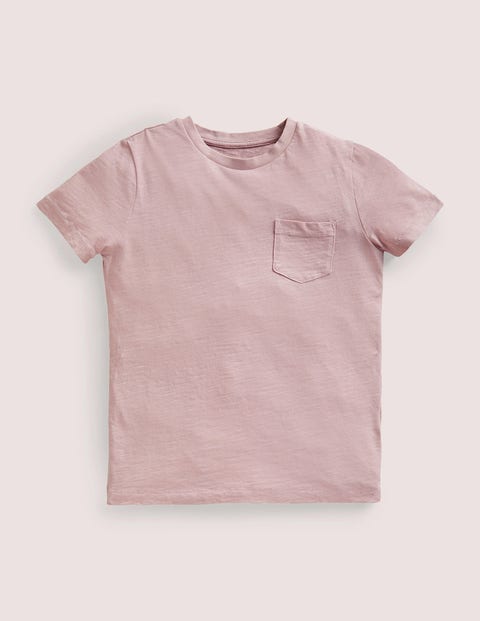 Striped Washed Slub T-shirt Pink Girls Boden