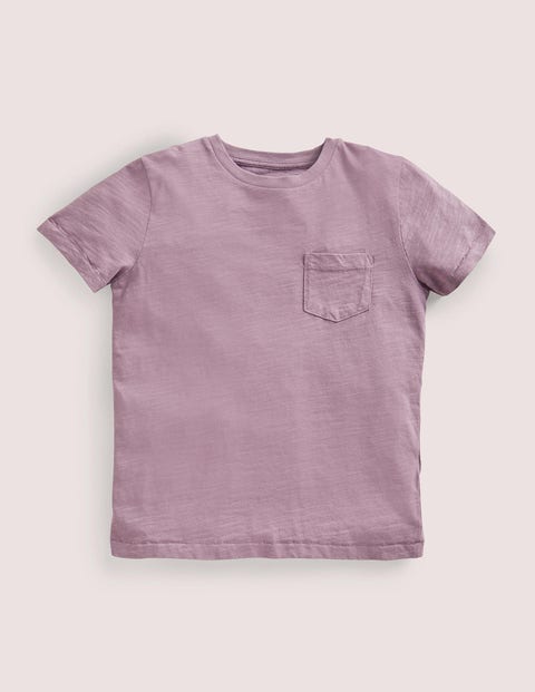 Striped Washed Slub T-shirt Purple Girls Boden