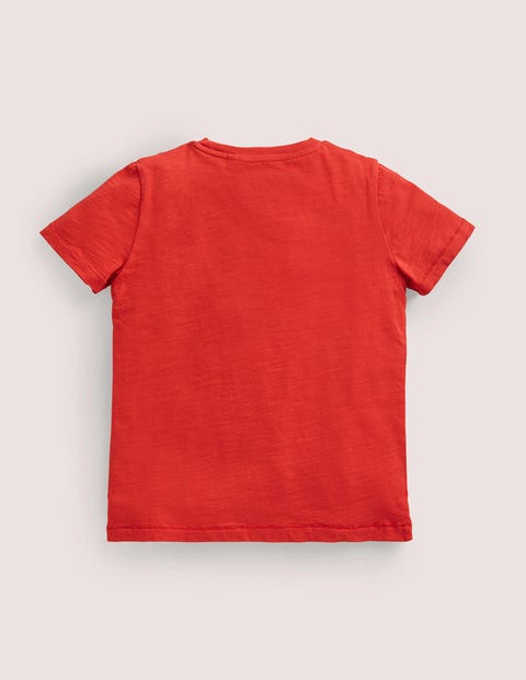 Striped Washed Slub T-shirt - Red Peppadew | Boden UK