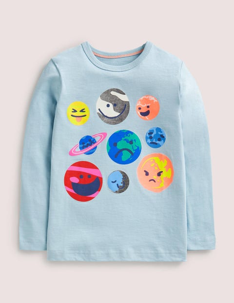 Smiley Planets T-shirt Garçon Boden, SBL