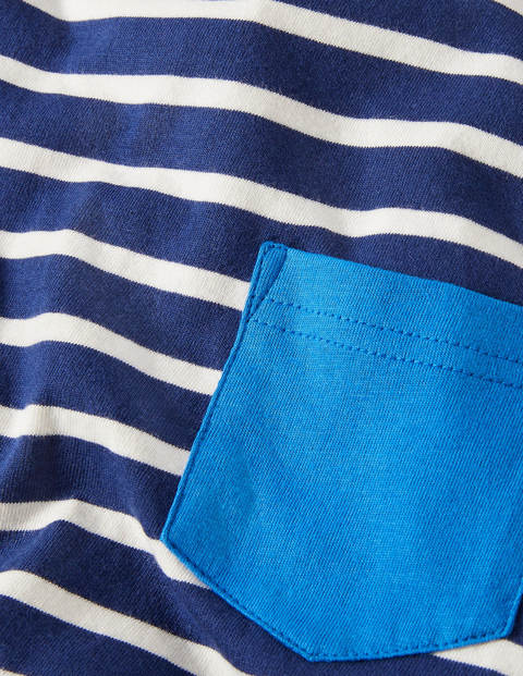 Long Sleeve Breton T-shirt - Starboard Blue/Ivory | Boden US