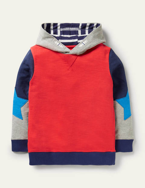 Sweat à capuche colourblock Garçon Boden, RED