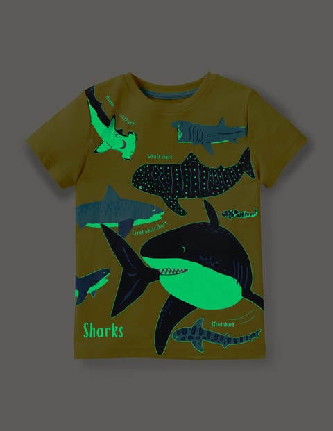 Yellow Shark Glow-in-the-Dark Sea T-Shirt​ - Sweetcorn Yellow Sharks