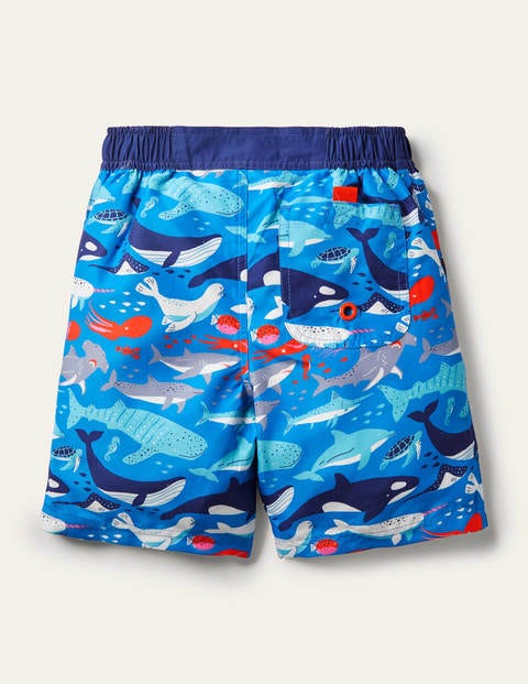 Board Shorts - Moroccan Blue Under the Sea | Boden US