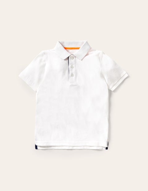 Pique Polo Shirt White Boys Boden