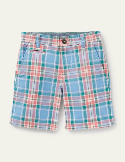 Chino Shorts - Bright Bluebell Blue Check | Boden US