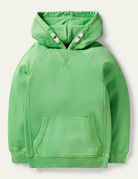 Sweat à capuche teint en pièce Fille Boden, GRN