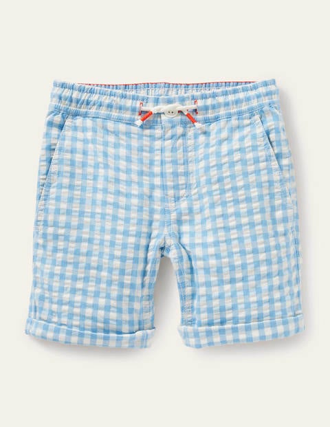 Smart Roll-Up Shorts - Cabana Blue/Chipmunk | Boden UK
