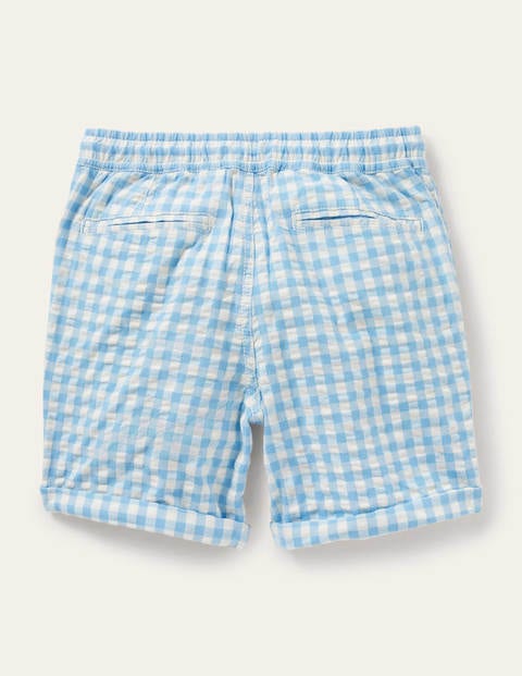 Smart Roll-up Shorts - Bright Bluebell Gingham | Boden US