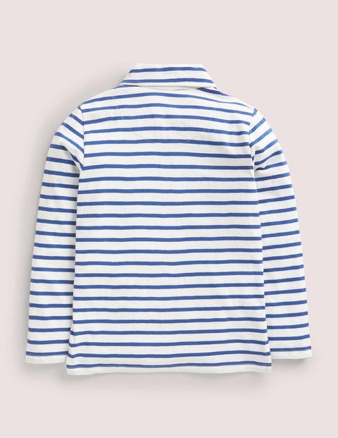 Supersoft Polo Shirt - Navy/Ivory | Boden US