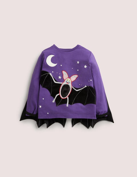 T-shirt d'Halloween phosphorescent à motif chauve-souris Garçon Boden, DBL