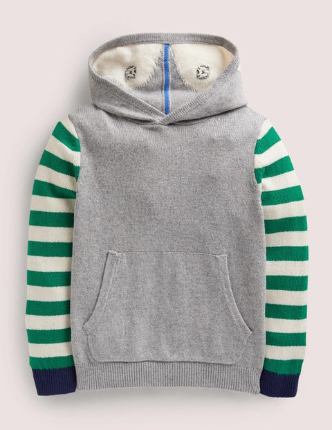 Penguin Novelty Hoodie - Grey Marl 