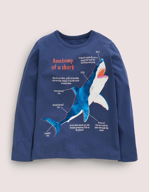 Printed Educational T-shirt Garçon Boden, BLU