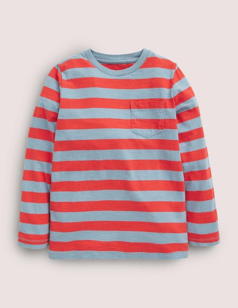 Long-sleeved Washed T-shirt Garçon Boden, MUL