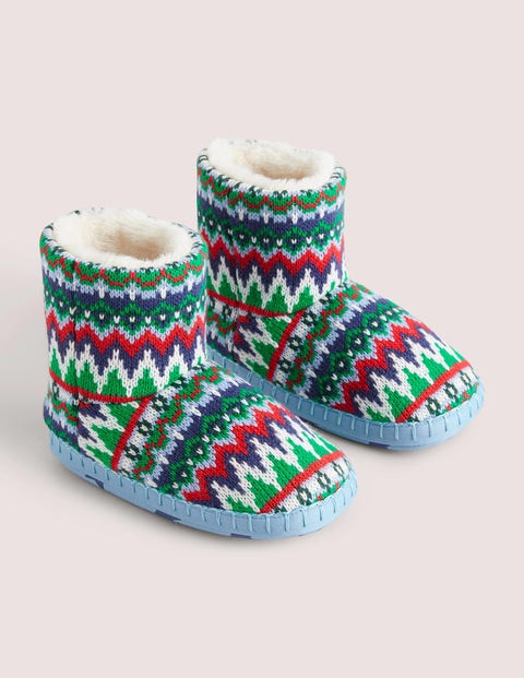 Slipper Boots (Boys) - Fairisle | Boden US