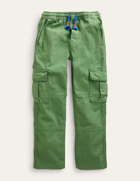 Cargo Pull-on Trousers Green Boys Boden