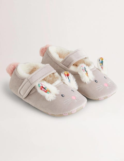 Chaussons babies fille Boden, gry