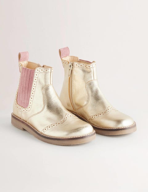 Hound systematisk stole Chelsea Boots (Girls) - Gold Metallic | Boden US