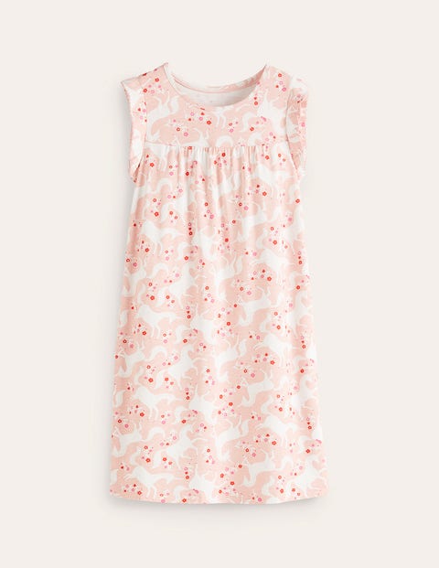 Printed Short-Sleeved Nightie Pink Christmas Boden