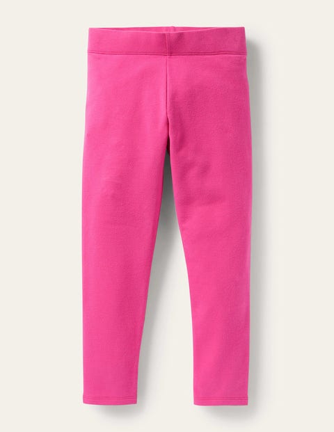 Plain Cosy Leggings Pink Girls Boden