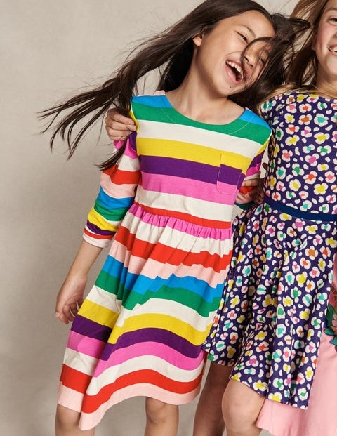 rainbow jersey dress