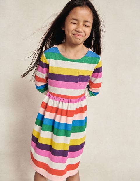 rainbow jersey dress