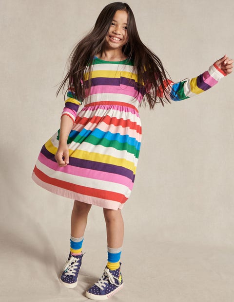 rainbow jersey dress