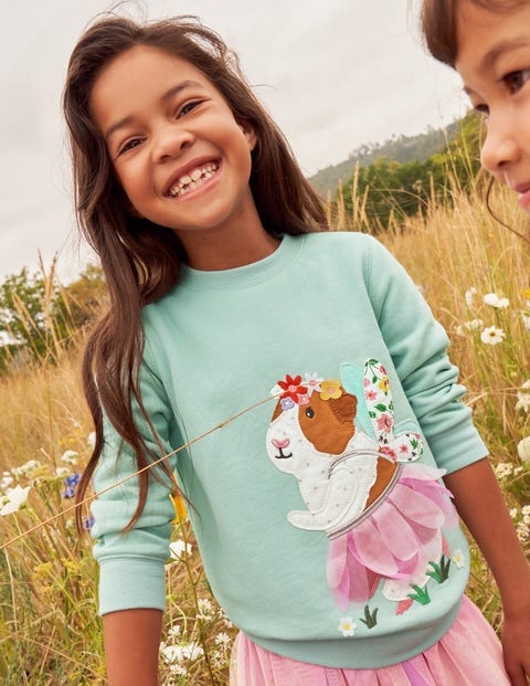 Green Guinea Pig Print Sweatshirt - Green Guinea Pig Fairy