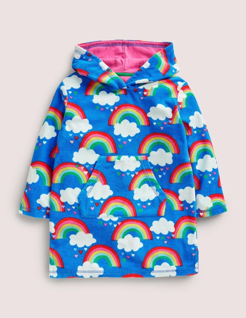 Pattern Towelling Beach Dress - Moroccan Blue Rainbows | Boden UK
