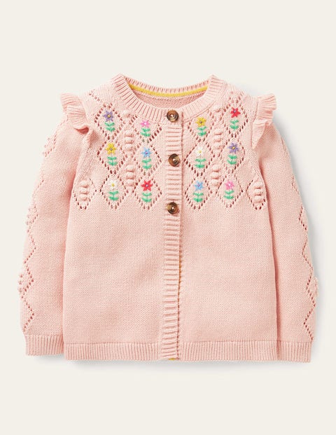 Joli gilet brodé Fille Boden, PNK