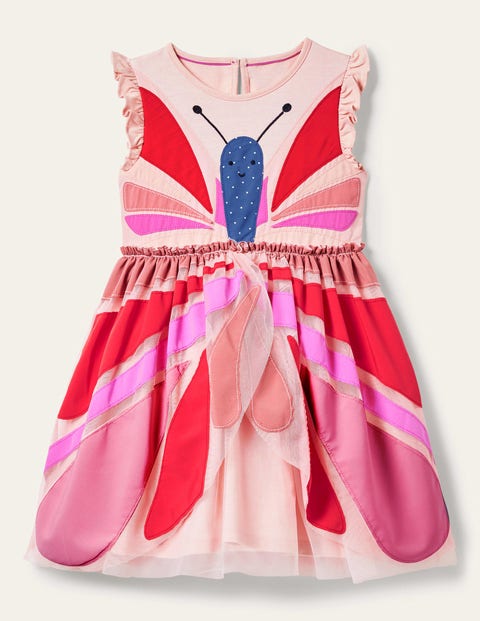 Robe en tulle motif papillon Fille Boden, PIN