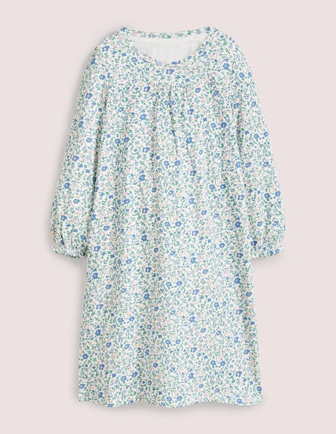 Printed Long-sleeved Nightie Blue Christmas Boden