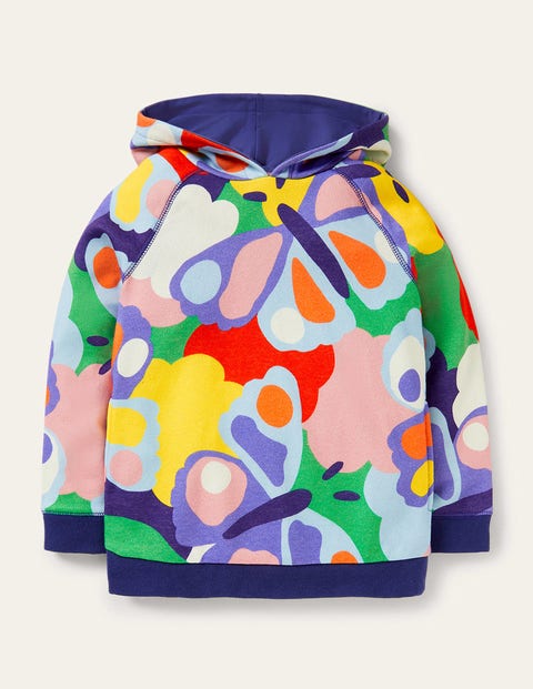 Printed Hoodie - Multi Bonkers Butterfly | Boden US