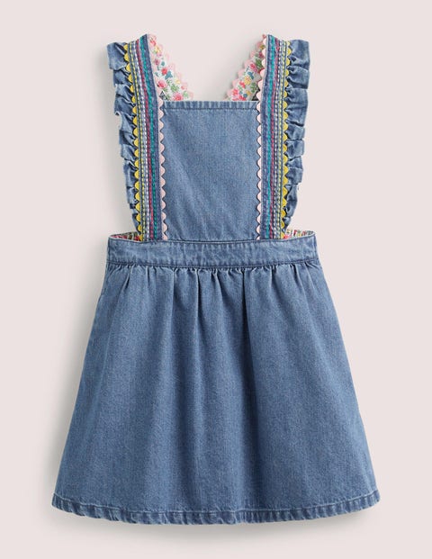 denim pinafore dress