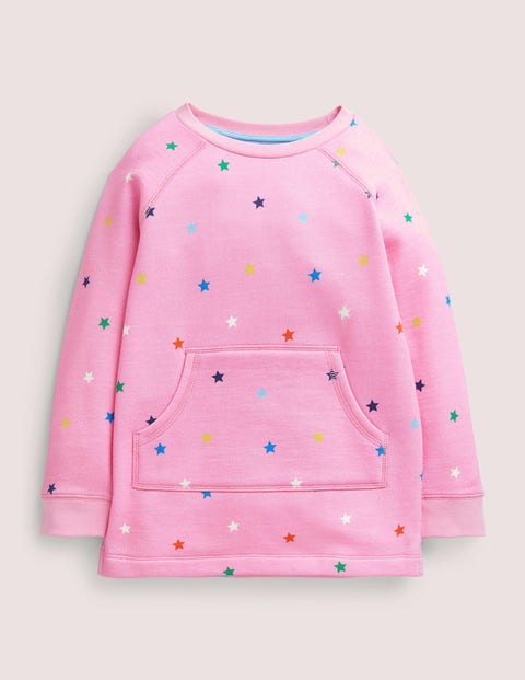 Pink Multi Star Sweatshirt Tunic Fille Boden, PNK