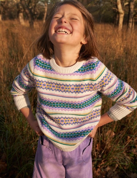 Mini boden fair isle sweater deals