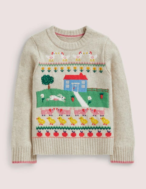 Farm House Jumper - Oatmeal Marl House 