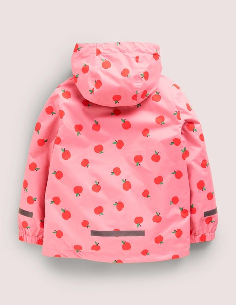 Pink Apple Print Waterproof Jacket Kirschblutenrosa Apfel Boden DE